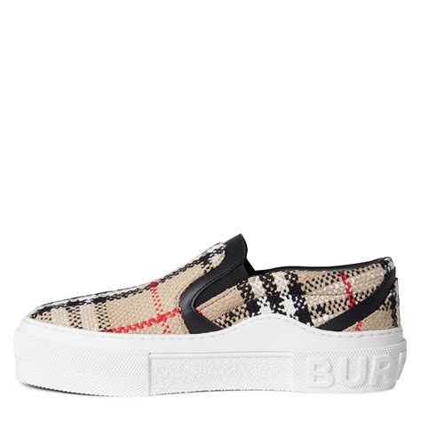 burberry check slip on trainers|Burberry Sneakers for Women .